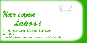 mariann laposi business card